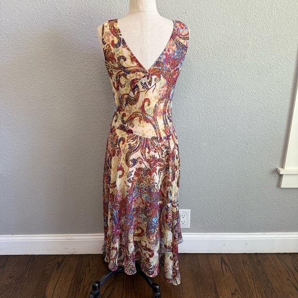 Evan Picone Midi Dress Size 6 Y2K Multicolor - Picture 7 of 10